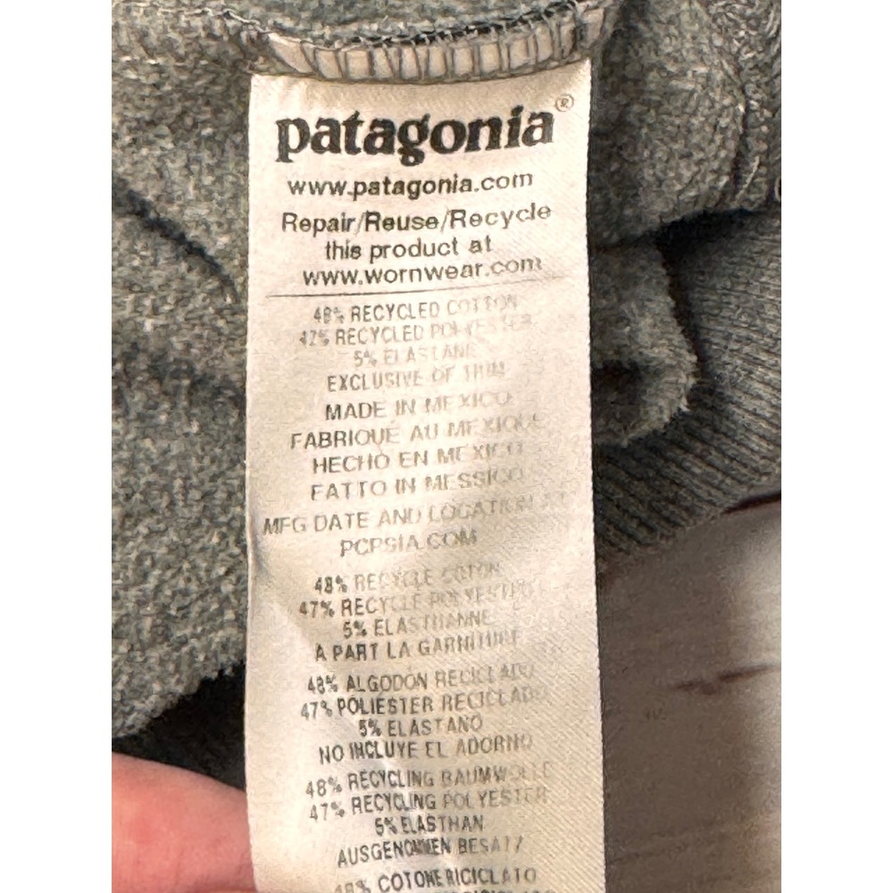 Patagonia Uprisal Hoody Grey Logo Pullover Hoodie Sweatshirt Men's Small - Picture 5 of 6